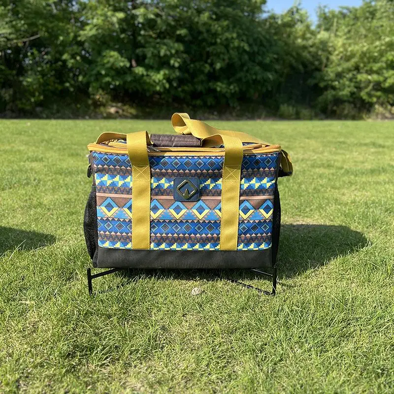 متعددة الوظائف التخييم طوي حامل معدني صندوق تبريد حامل صندوق الثلج حامل صندوق تخزين حديد قوس رفوف صندوق تخزين خارجي