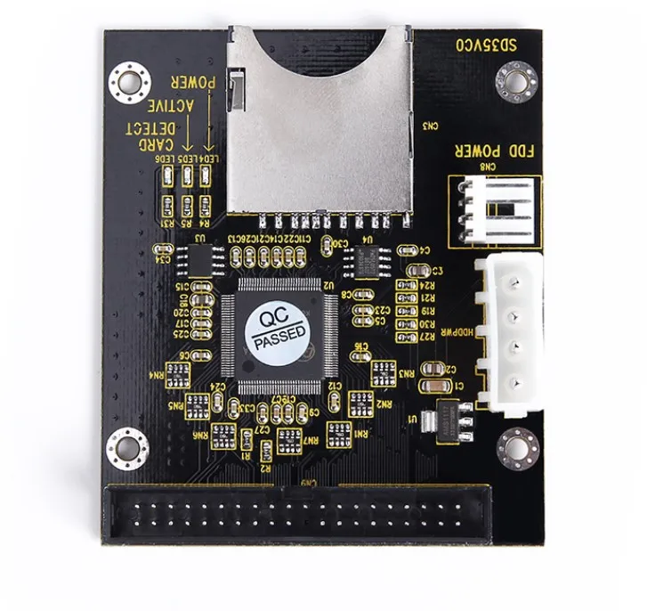 5V SD Card module To IDE3.5 40 Pin Disk Drive Adapter Board Riser Card Capacity Supports Up To 128GB SDXD Card 1309 Chip ATA IDE