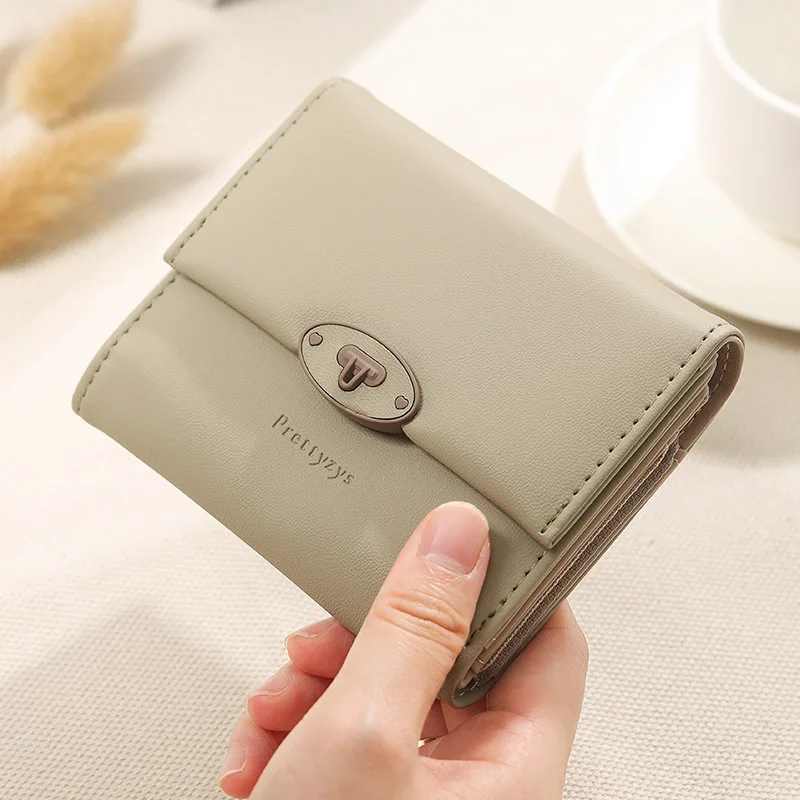 

High Quality Women's Wallet Short Women Coin Purse Wallet Ladies Card Holder Small Lock Hasp Money Bag Clutch Carteira