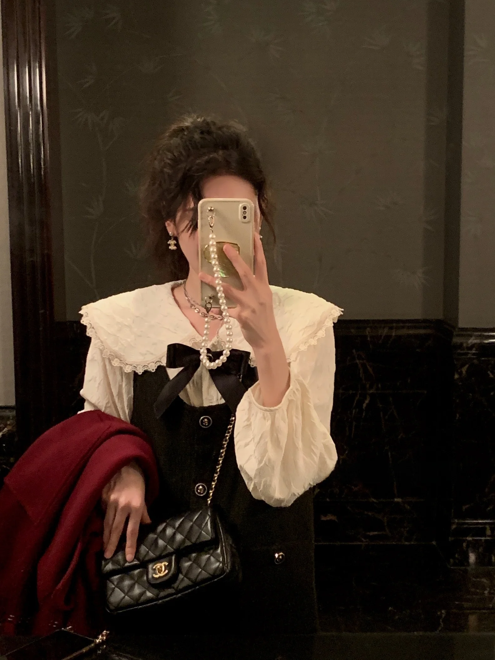 

Bla Small Fraance Sle Knitted Plaid Dr Women's Retro Slim Vest Skirt Commute High Waist Single Button Long Sve Mi...