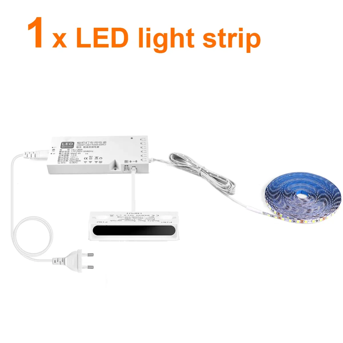 5 STKS 3 STKS Set LED Strip Geïntegreerde Verlichting Met Slimme Deur Open/Dicht Sensor Schakelaar Voor Kast Showcase Glasscase Garderobe - afbeelding 1