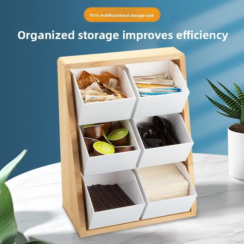 Special bar for catering coffee and milk tea, capsule storage rack, straw paper towel, sugar packet, stirring stick, storage