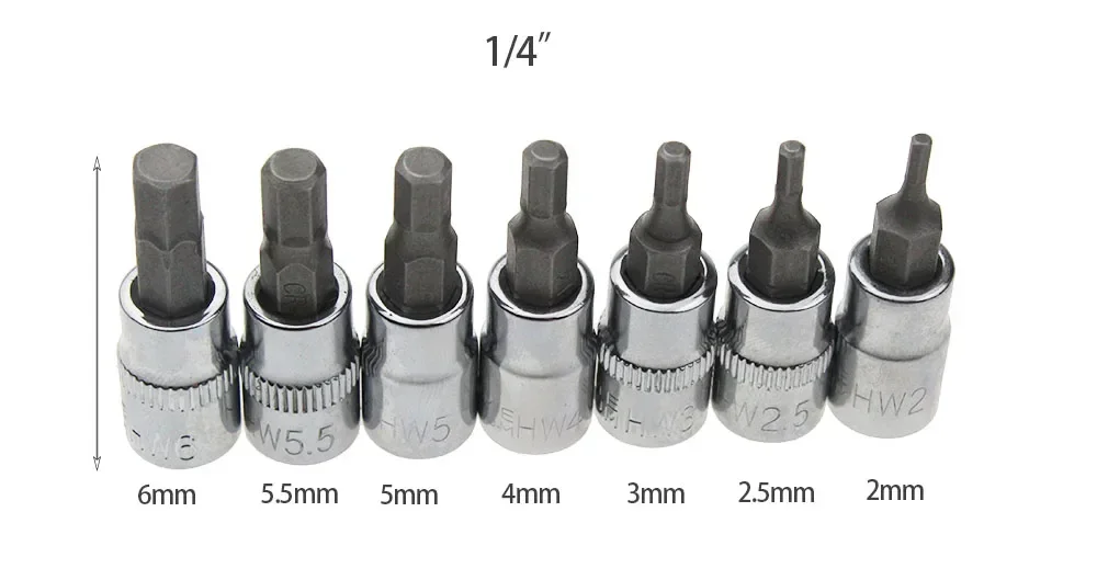 العالم التاسع 13 قطعة مفتاح ألين اسئلة وجع 1/4 "3/8" 1/2 "محرك الكروم الفاناديوم مرآة مصقول مآخذ CRV الصلب بت المرآب أداة
