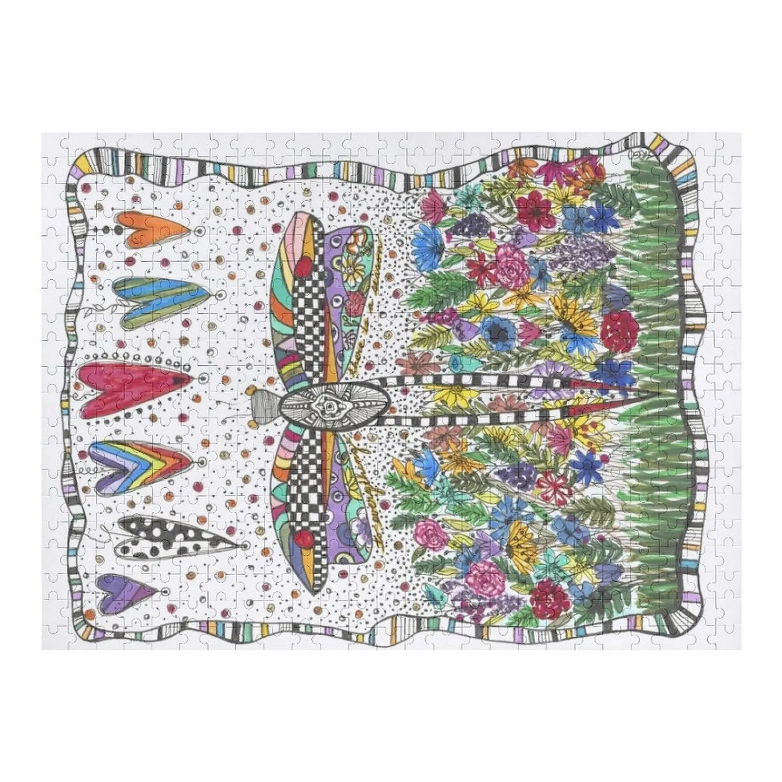 

Standing Dragonfly Jigsaw Puzzle Personalized Gift Adult Wooden Woods For Adults Puzzle