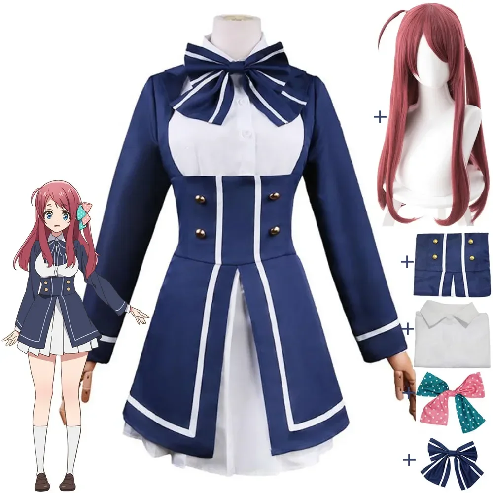 

Anime Zombieland ZOMBIE LAND SAGA Minamoto Sakura Cosplay Costume Wig Cute Lolita Dress School Uniform Halloween Role Play Suit