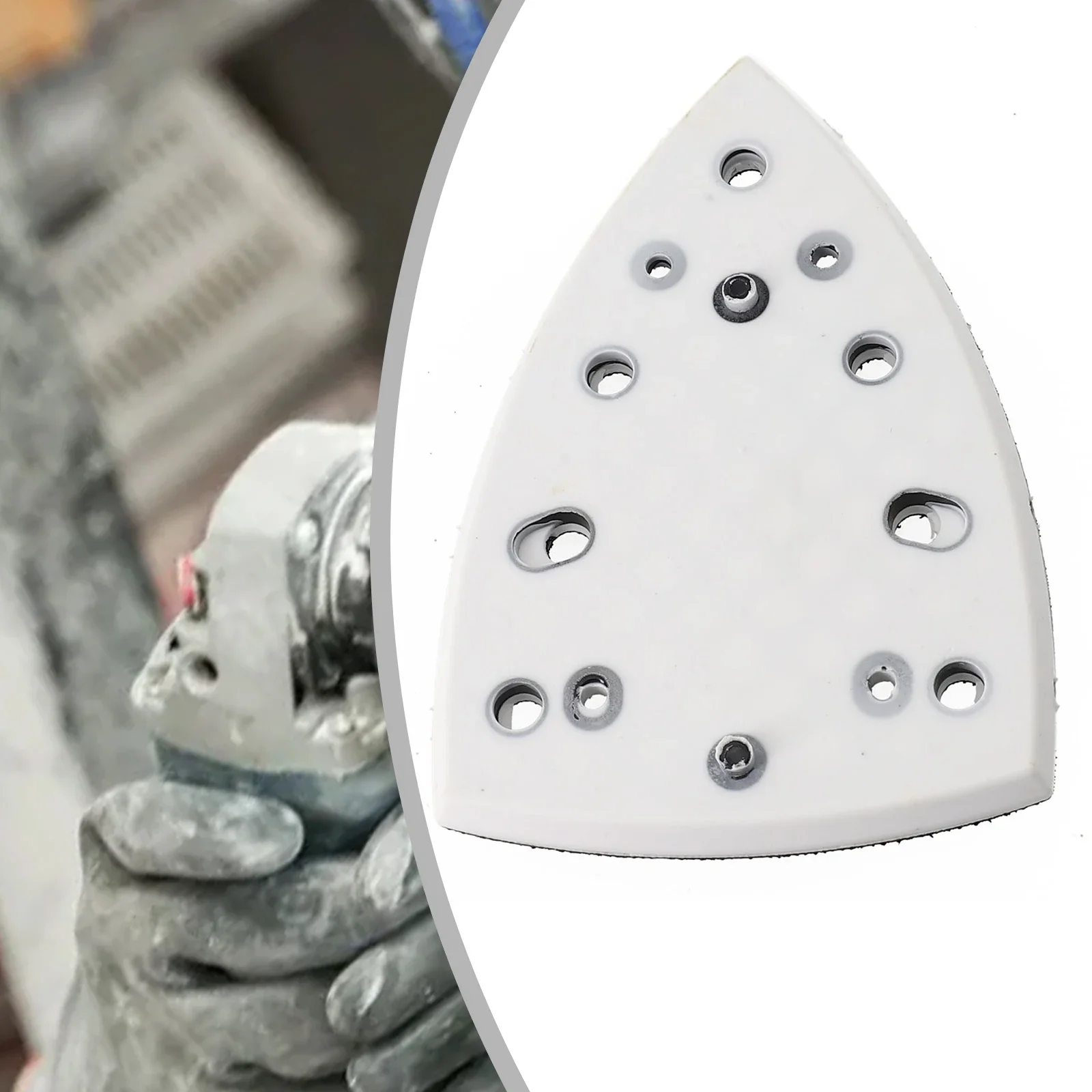 1Pc 148mm X 98 Mm Triangular Hook &loop Sanding  Pad 7 Holes Replacement  Plate For Festools DTS 400 /DS400 REQ  Easy To Replace