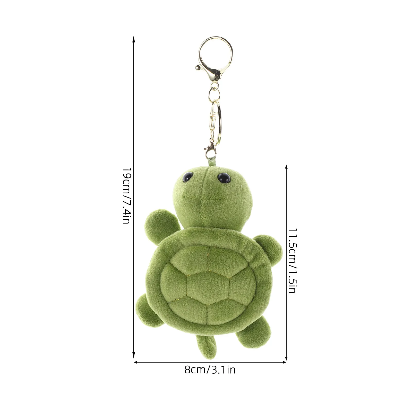 Turtle Keychain Set 3pcs Soft Stuffed Animal Mini Sea Creature Keyring Cute Backpack Charm Decor