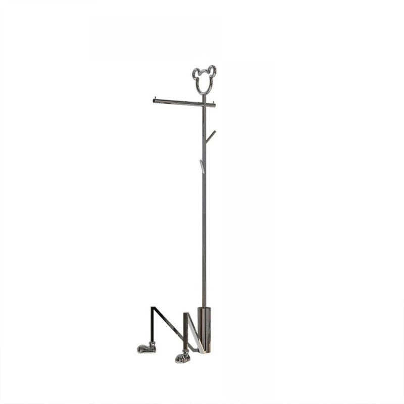 

Floor-to-ceiling coat rack Metal stainless steel entrance hanger Bedroom hanger Light luxury