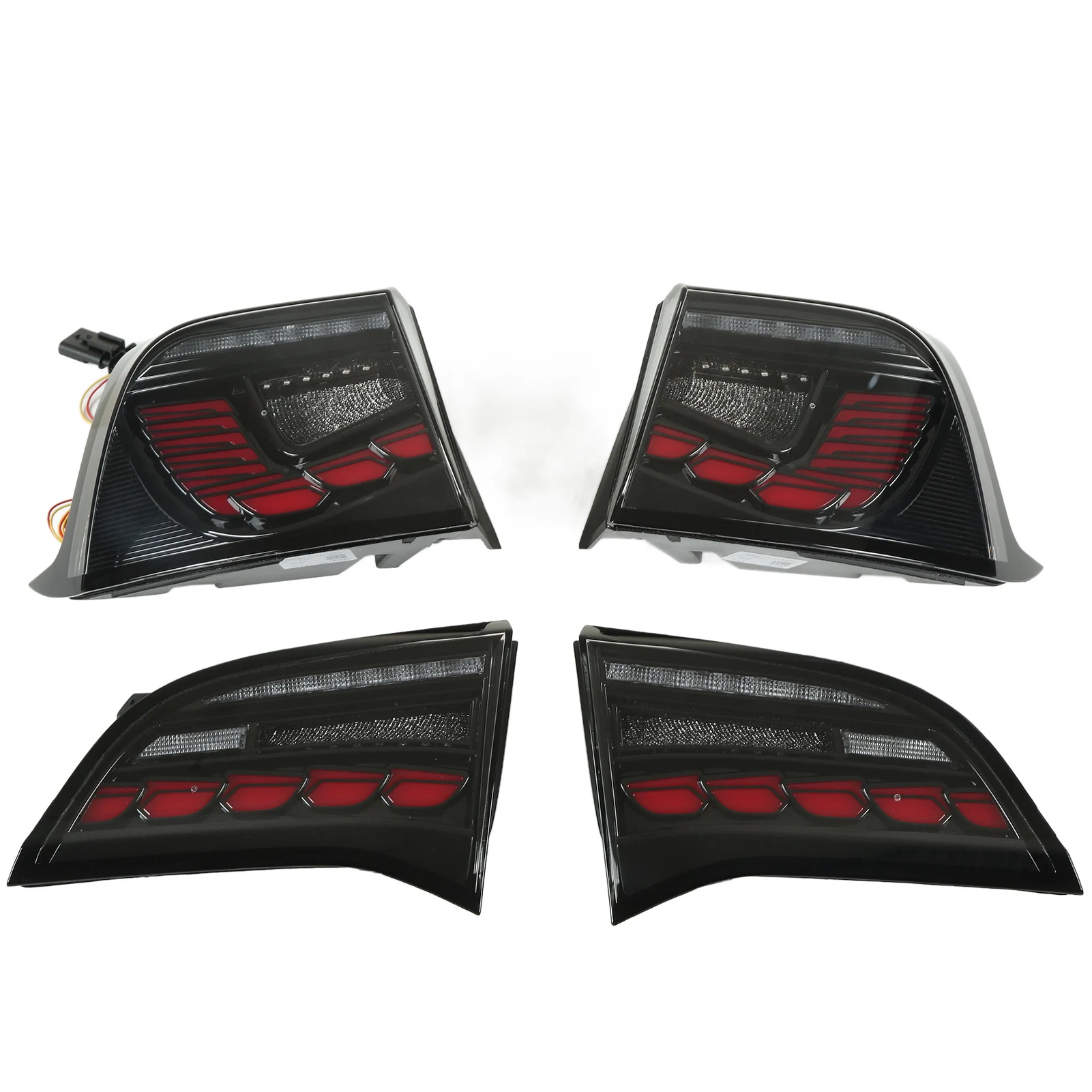 For Tesla Model 3 Y 2017 2018 2019 2020 2021 2022 2023 1 Pair Left+Right LED Tail Light Lamp With Dynamic Turn Signal GTS StyleA