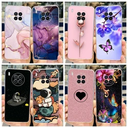 For Honor 50 Lite Case NTN-L22 NTN-LX1 NTN-LX3 Silicone Cover Popular Marble Butterfly Soft Clear Case For Huawei Nova 8i Bumper