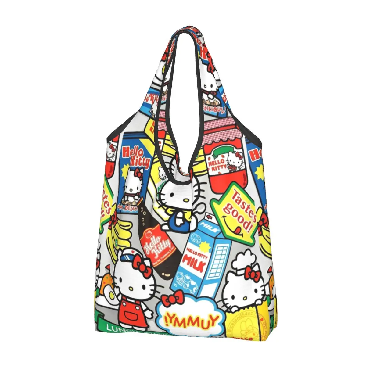 Sanrio Hello Kitty Shopper Bag My Melody Kuromi Cinnamoroll Handbags Female Custom Tote Bag Casual Cloth Office Shoulder Bag