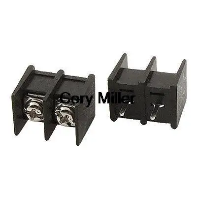 9.5mm Pitch 2 Poles Screw Terminal Blocks Black 20A
