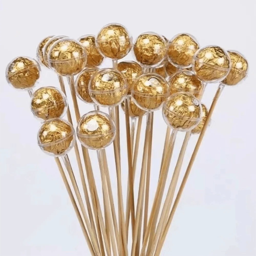 

100pcs Transparent Chocolate Flower Plate Box Plastic DIY Handmade Chocolate Bouquet Packaging Practical Round Candy Wrappers