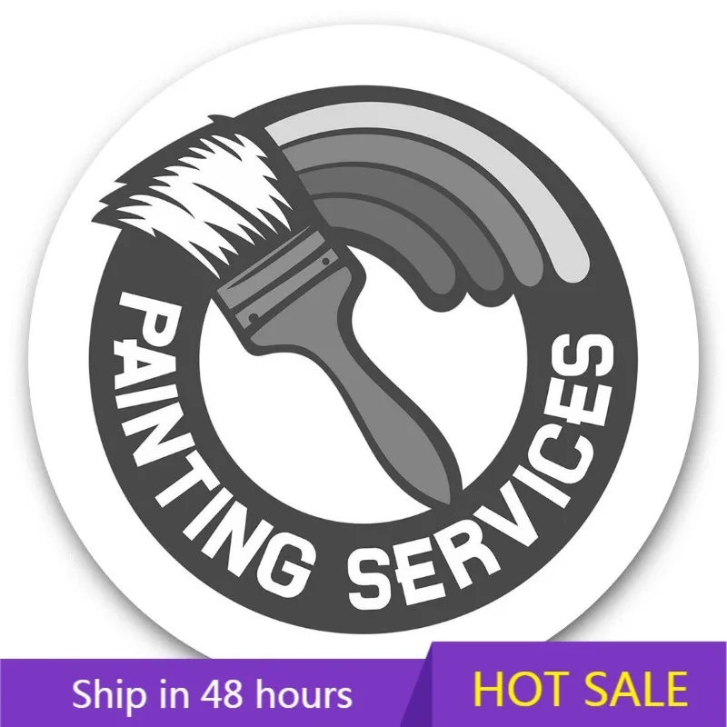 

Painting Services Logo sticker Paint Brush Anti Scratch Pvc Accessories Cars Window Phone Trunk Windshield Guitarlaptop Boat