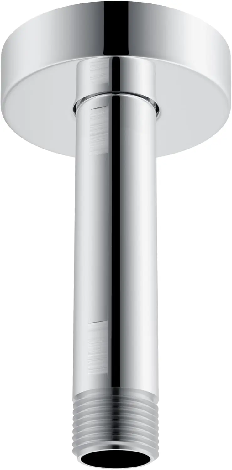 

Ceiling Mounted Shower Arm, 4 Inch Extension with Flange, Chrome Finish, 1/2" NPT, Stainless Steel