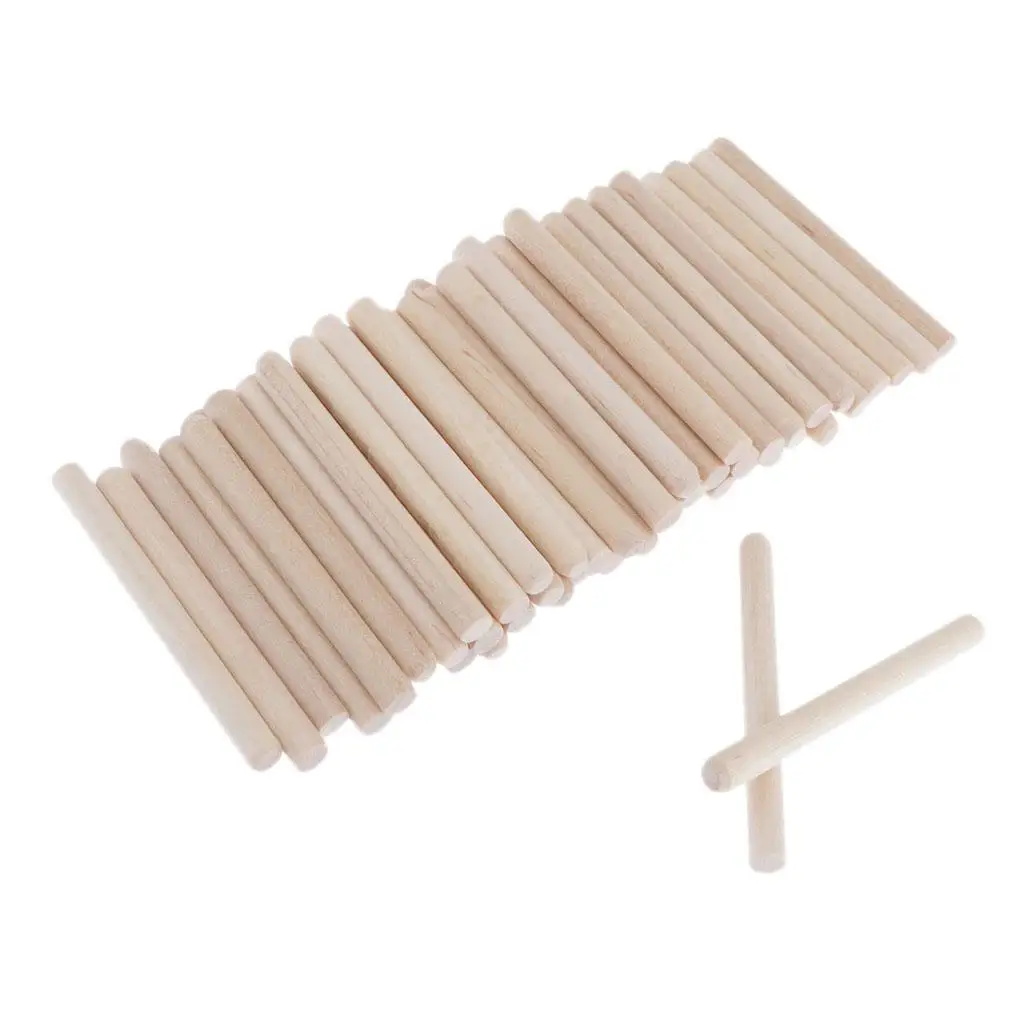 50 Pack Wooden Sticks Wooden Pieces Wooden Stick for Model DIY Craft