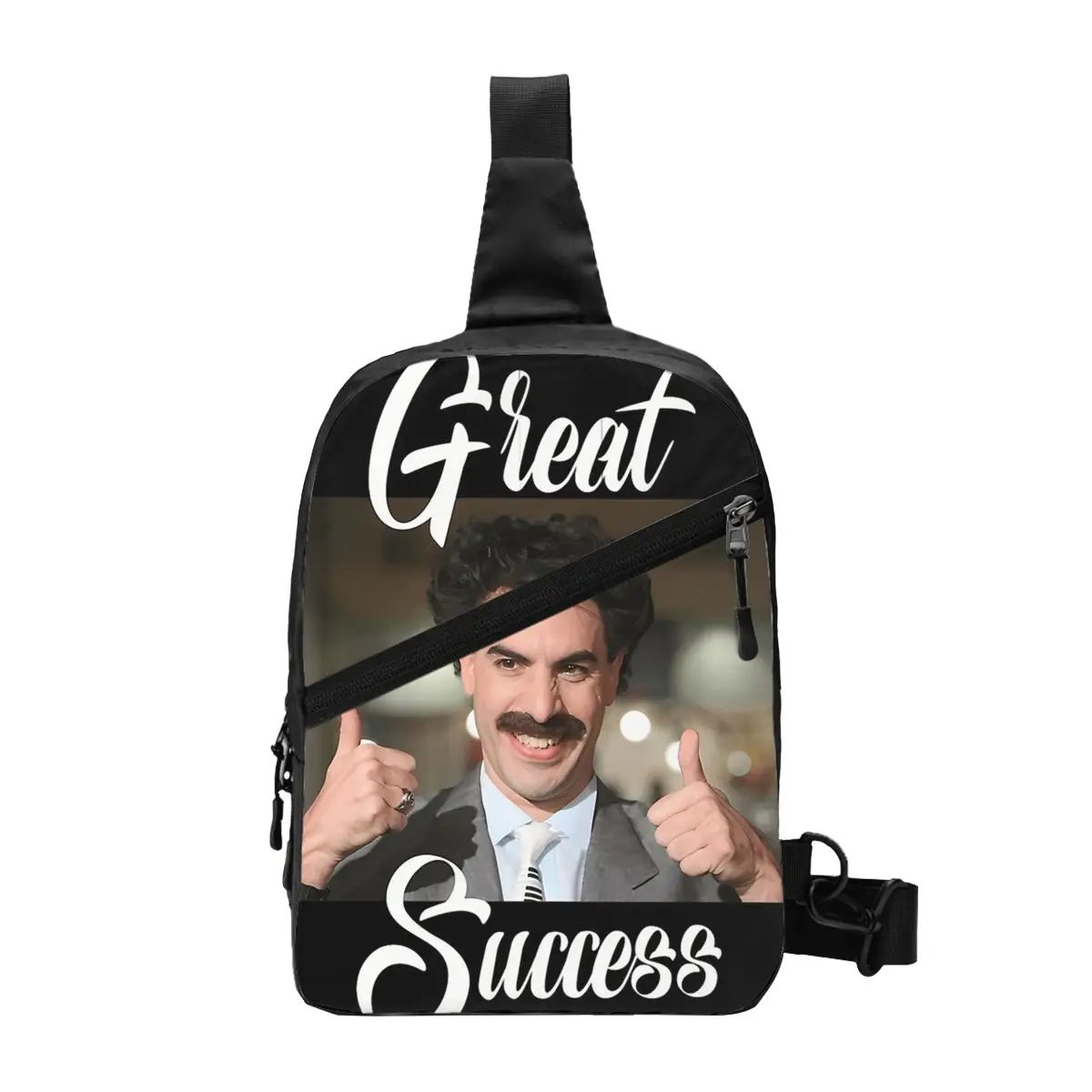 Borat Classic Chest Bag Men Sling Crossbody Backpack Chest Bag Traveling Hiking Daypack Shoulder Bag