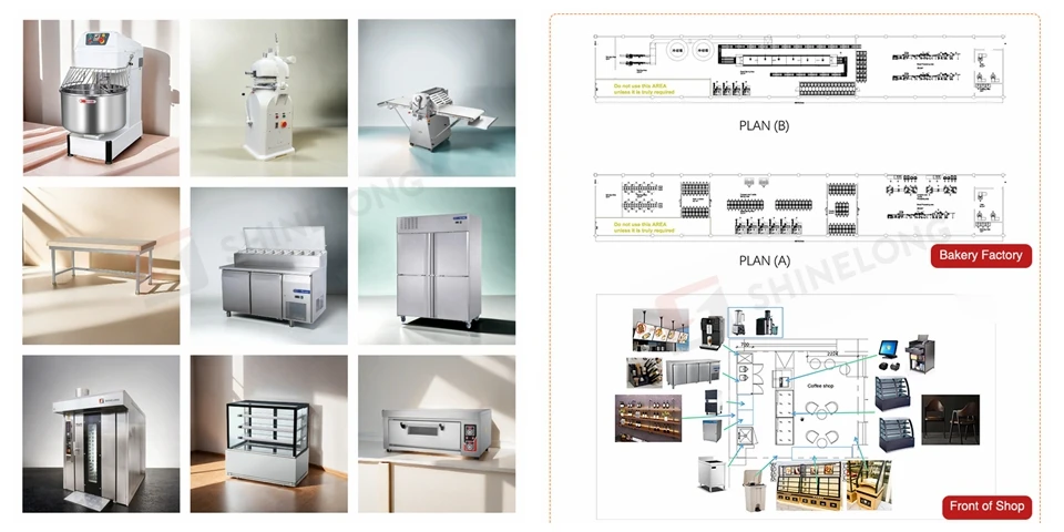 Bakery Equipment Electric Gas Baking Rotary Ovens Industrial Bread Making Machine