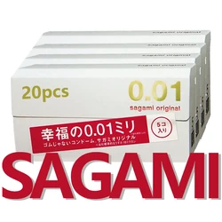 MADE IN JAPAN SAGAMI ORIGINAL 20pcs 0.01mm super slim ultra thin like not wear happiness 001 Condom men NO LATEX  Polyurethane