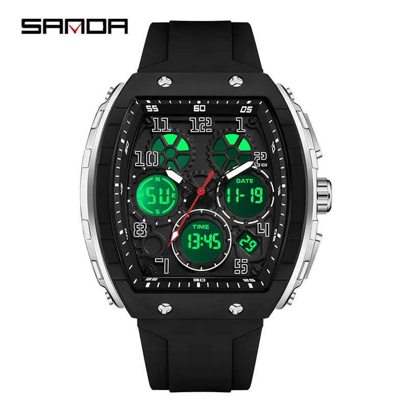 

SANDA 6157 Top Brand Digital Watch Men Sport Watches Electronic LED Male Wrist Watch For Men Clock Outdoor Waterproof Wristwatch