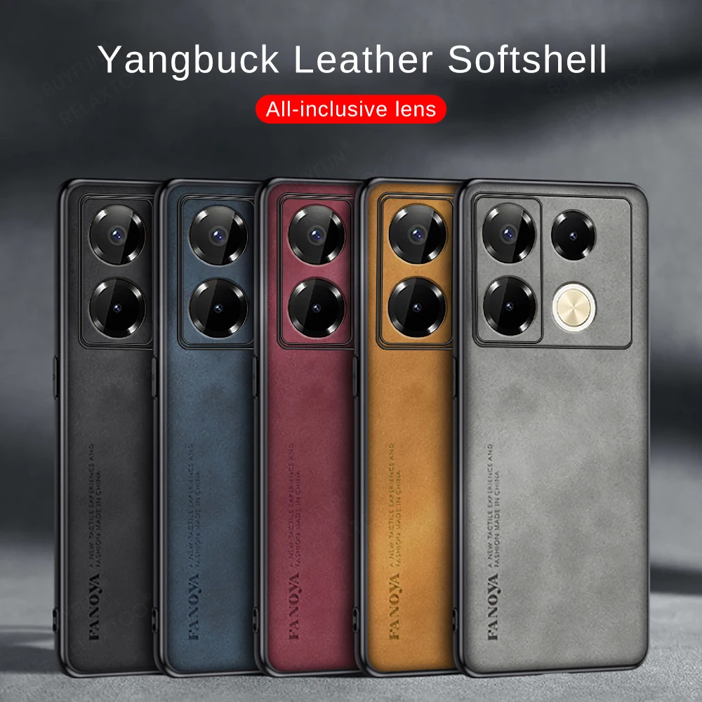 Yangbuck Leather Case For Infinix Note 40 Pro 4G Soft Phone Shell InfinixNote 40Pro Plus 5G Note40 40Pro+ Note40pro Note40pro+