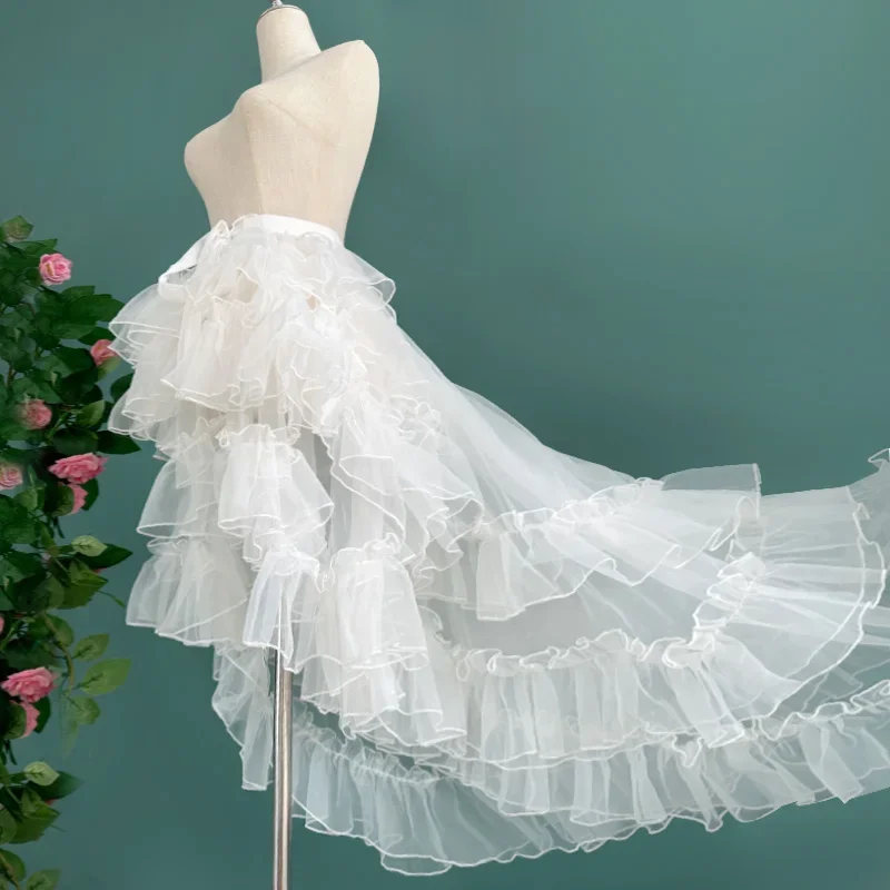 Jupe longue Lolita japonaise pour femme, jupon de mariage une pièce, traînant OP, gâteau gonflé, jupe Harajuku, doux