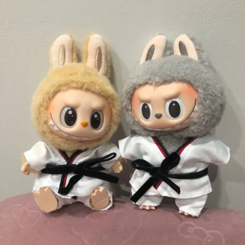 Nieuwe Labubu 3.0 Kleding Riem Taekwondo Pop Kleden voor Labubu Sport Leisure Pak Karate Kleding Mini Pluche Pop Accessoires Gift