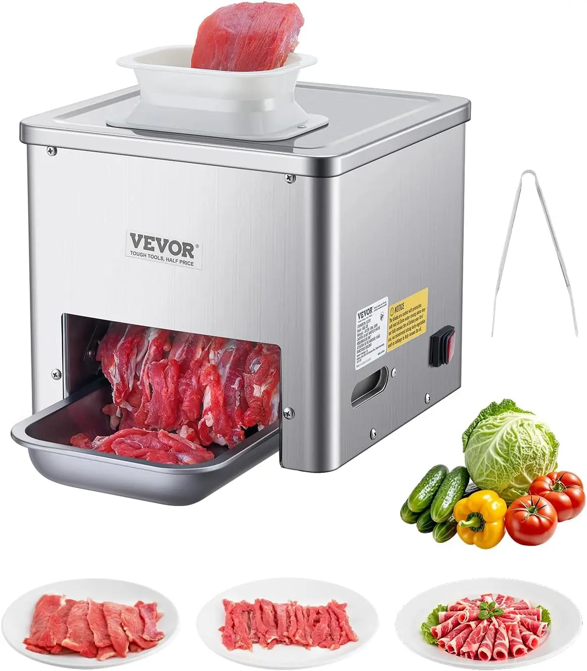 

Meat Cutter Machine 550W Meat Slicer 350 lb h Commercial Meat Cutting Machine Stainless Steel 3 5 mm Thickness Electric Food