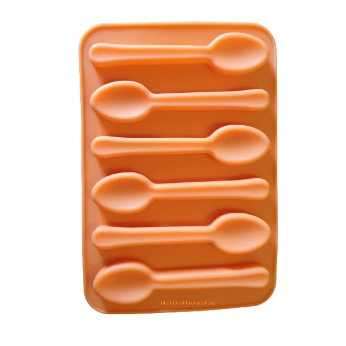 Silicone Shape with 6 Cavities Spoons Small Confectionery Biscuit Coral