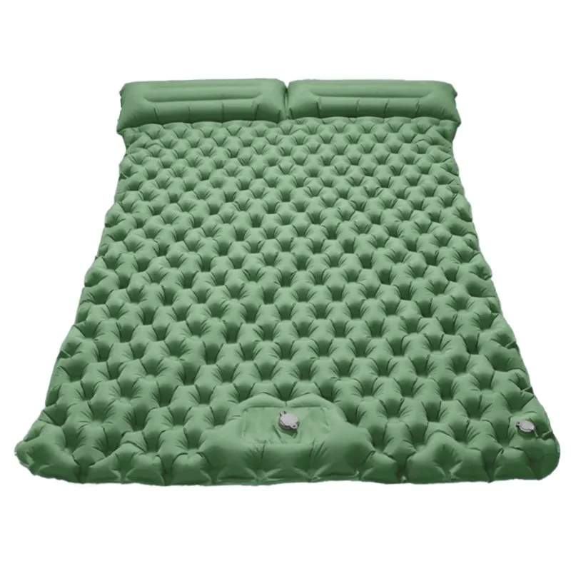 Leichte TPU-Doppel-Luftmatratze, tragbare, wasserdichte und feuchtigkeitsbeständige Luftmatratze für Camping, Outdoor-Zelt, Schlafkissen für Reisen