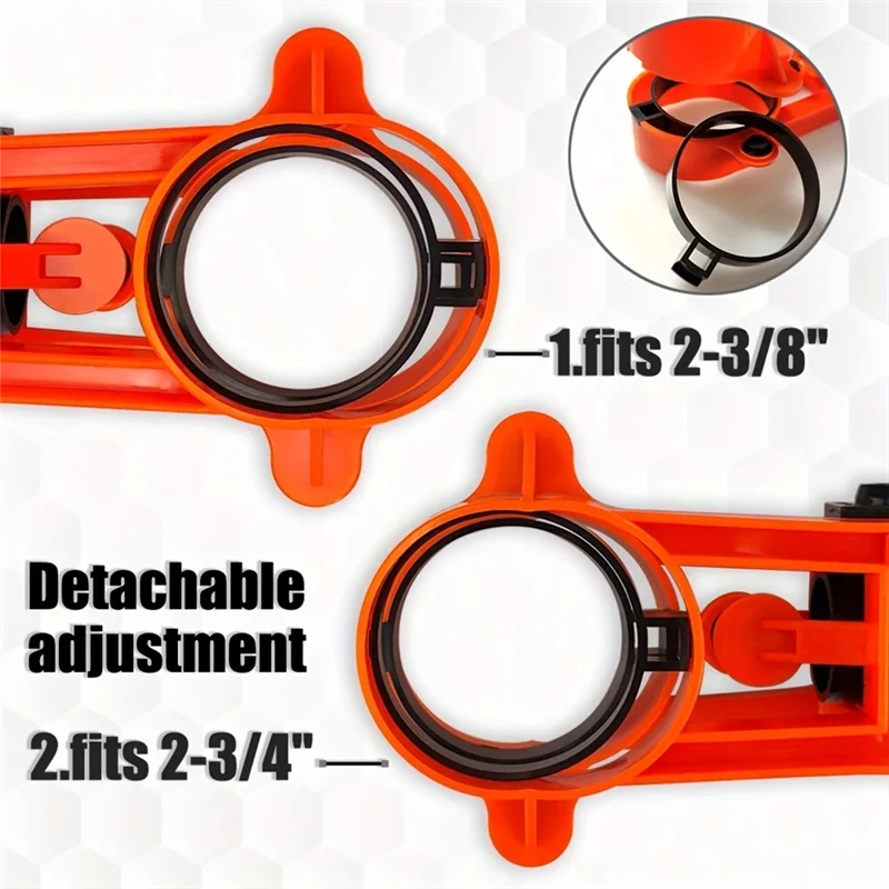 

CQMF-For Wooden Door Lock Installation Kit With Hole Saw(2-1/8" To 1"), Guide Template& 2 Piece Screwdriver Bit Set