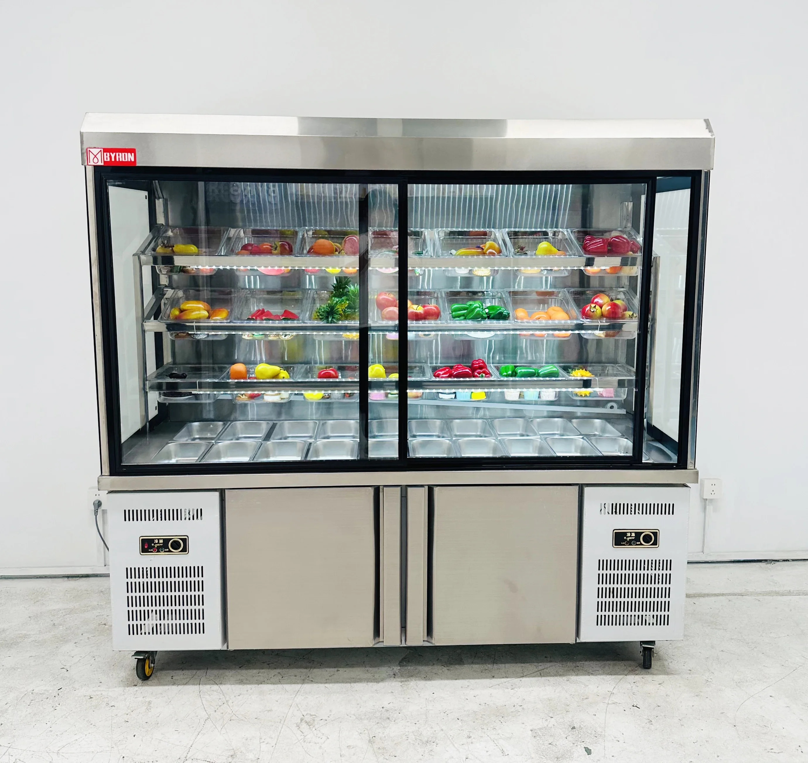 

#for Stainless Steel Commercial Malatang Hot Pot Bar With Work Top Chiller