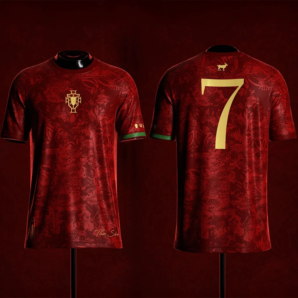 2026 Portugal Ronaldo Football Jersey Men Summer Fashion T-shirt Sports  Breathable Quick-dry Jersey Family Matching Clothing