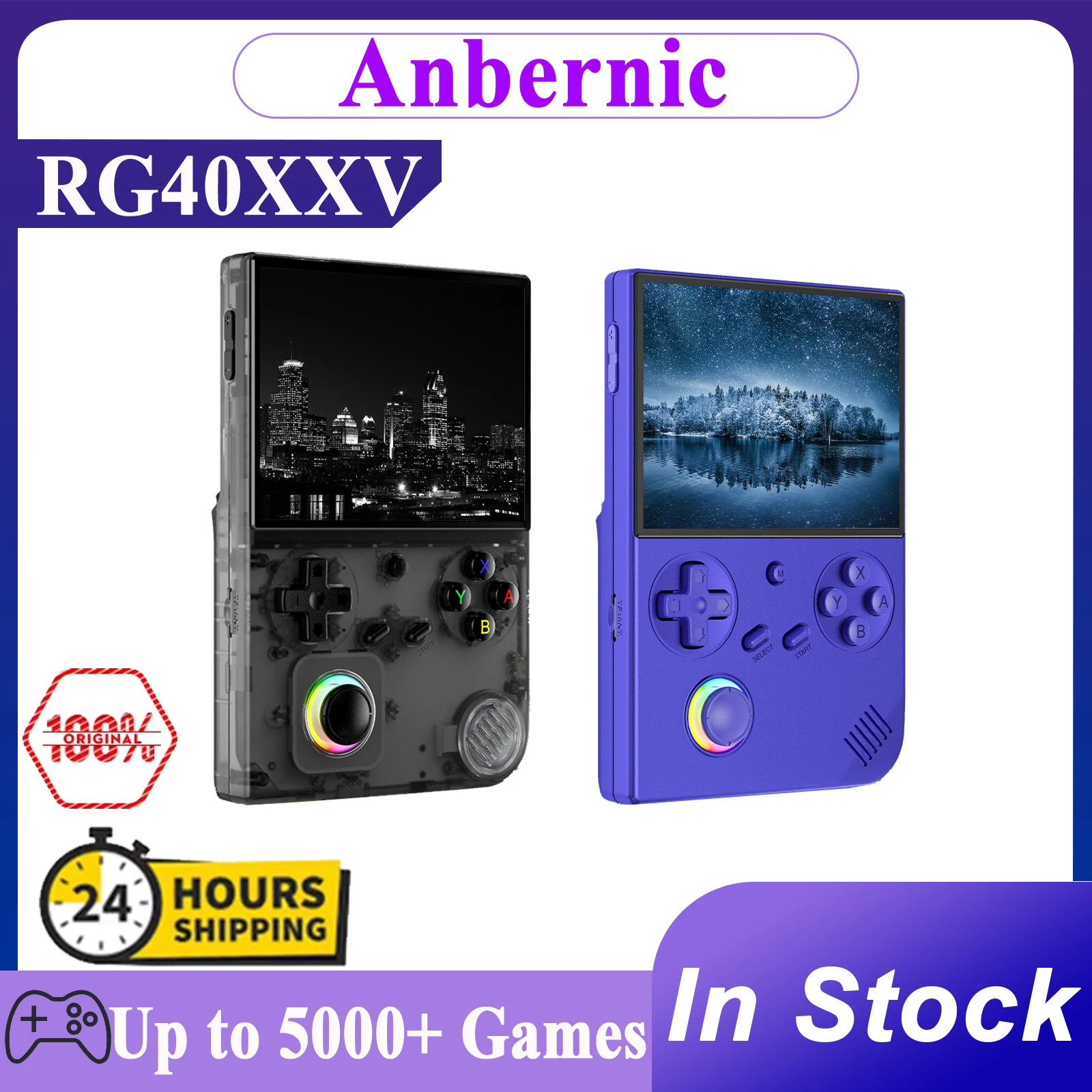 

ANBERNIC RG40XXV 64 Bit Linux Retro Handheld Game Console 4.0'' IPS Screen Supports 5G WiFi Bluetooth HD-Support Output RG 40XXV