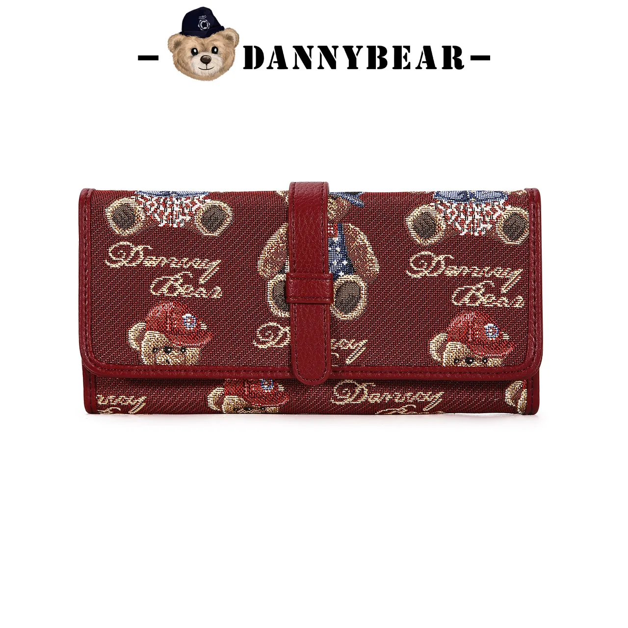 portafoglio-lungo-da-donna-danny-bear-cute-bear-pochette-leggera-in-tela-a-tre-ante-con-porta-carte