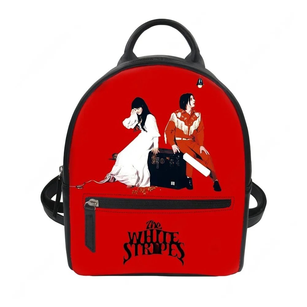 The White Stripes Backpack Purse Womens Schoolbags Personalized Double Shoulder Bag High Quality Travel Daypack Customized Bags
