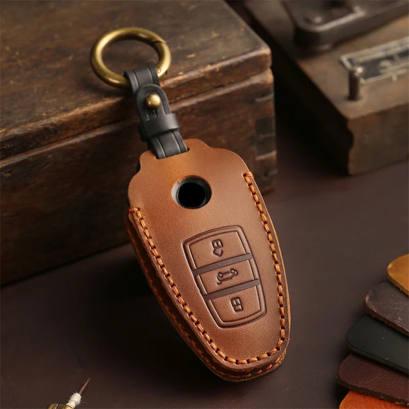 3Button Car Key Case Cover Key Bag for Vw Touareg Car Styling L2032 Keyless Entry Smart Accessories Keychain Car-Styling