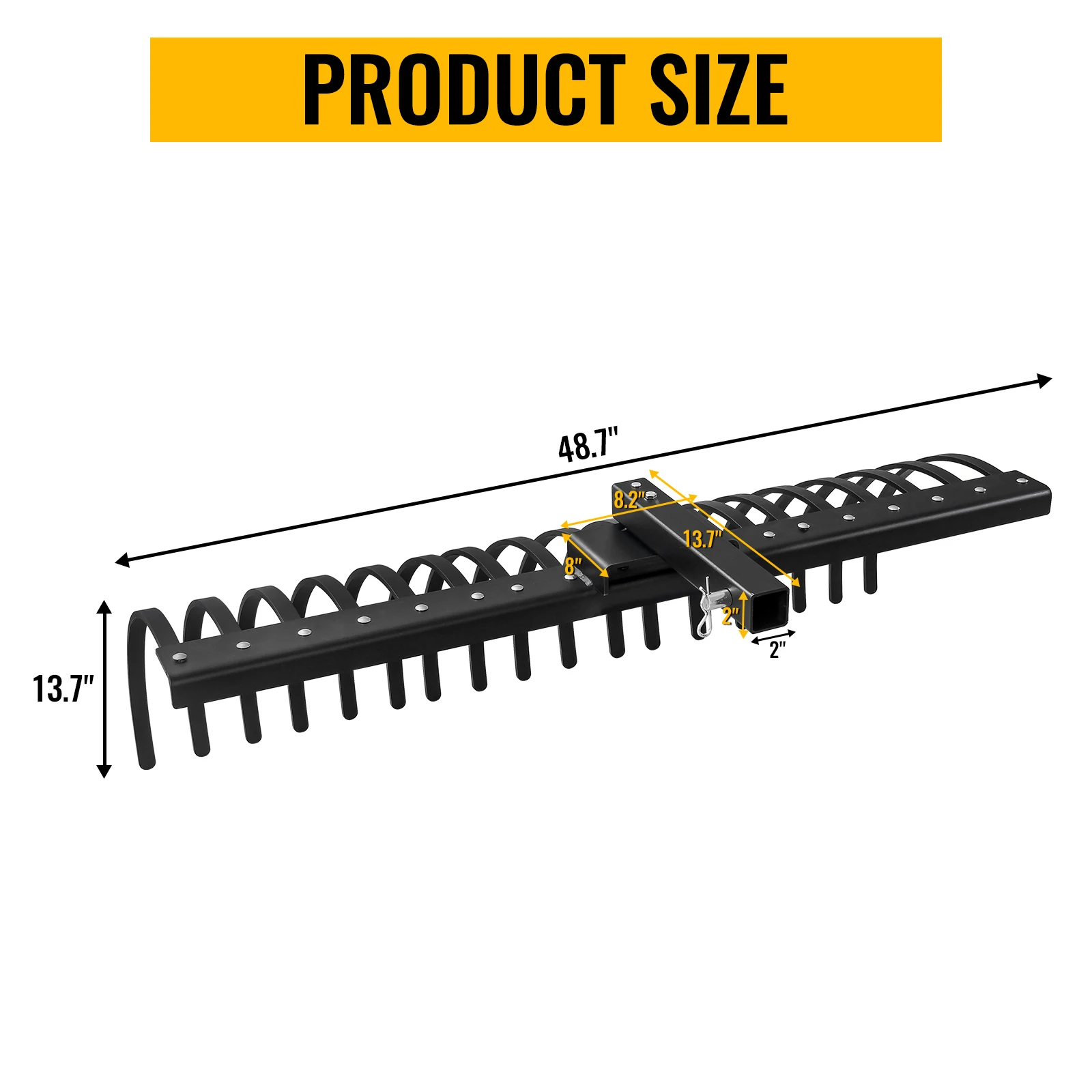 4 '5' 6 'Garden Tools Mini Hay Stick Rake ATV Rake Landscape Rake