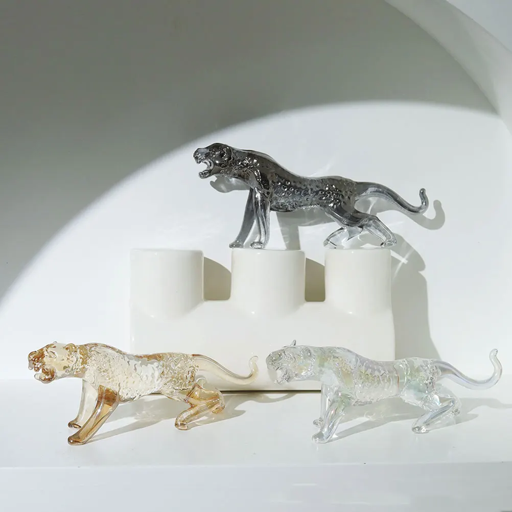 

1 Figurine Clear Crystal Animal nament Home Decor Desktop Clear Crystal Animal Garden Craft Gift Realistic Statue