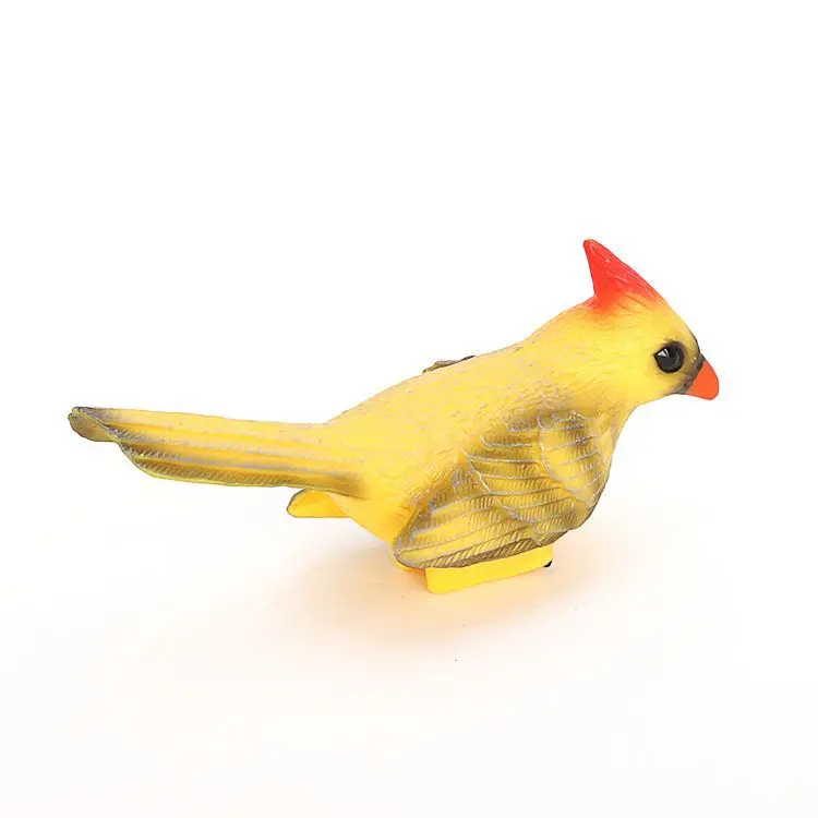 نموذج حيوان محاكاة للأطفال عبر الحدود، طائر، طائر، كاردينال أمريكا الشمالية، لعبة أطفال من البلاستيك الصلب، زخرفة على شكل شخصية