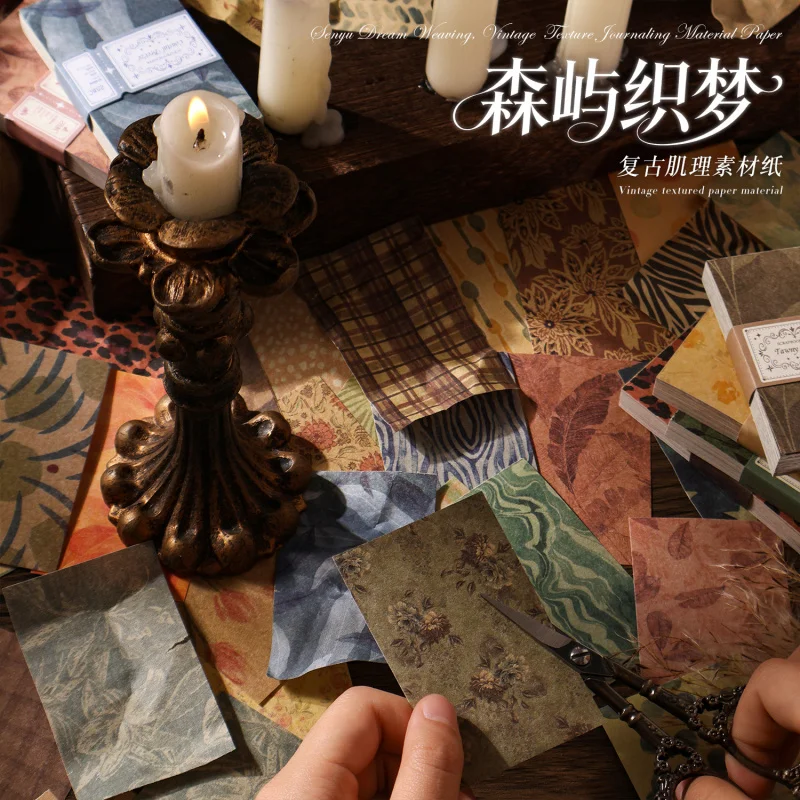 60 pcs Nostalgic Vintage Texture Decor Paper Set, Multipurpose DIY Base Paper for Photo Album Making