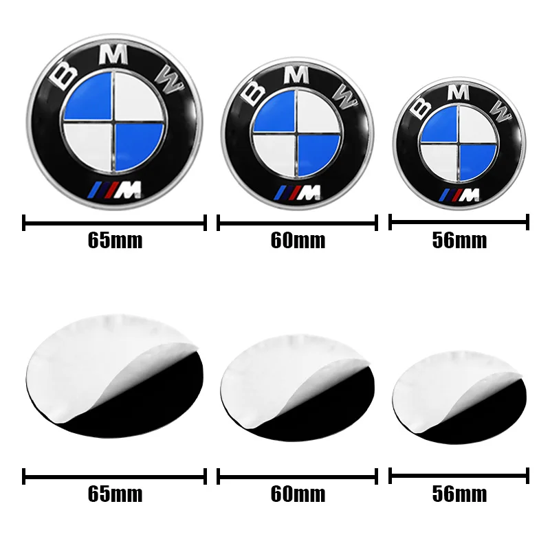 4PCS 56/60/65MM Car Wheel Center Hub Caps Sticker Emblem Badge For BMW M M3 X5 X1 X3 E46 E90 E39 E60 E36 E30 E87 F10 F20 F30 G20