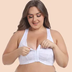 XL XXL XXXL 4XL 5XL 6XL Lace Front Button Stick On Bra Plus Size Lingerie Wireless Bras For Women Underwear Bra Brassiere Femme