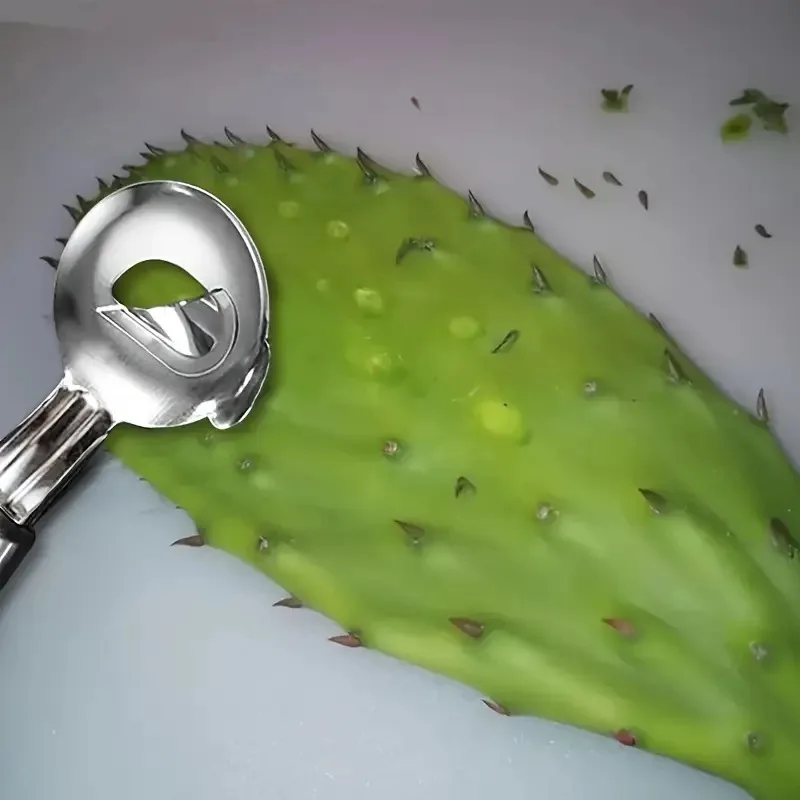 Cactus Peeler Tool Stainless Steel - Durable Thorn Remover, Easy Grip Handle, Kitchen Accessory for Home Cooking & Vegetable Pee view 4