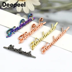 10Pcs Deepeel Metal Bag Label Buckles Handmade Luggage Decoration Tags Clasp Handbag Clothes Purse DIY Handcraft Accessories