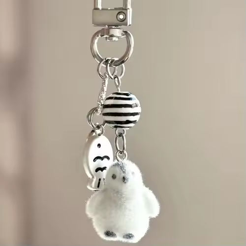Fluffy Alpaca Elk Capybara Animal Keychains Resin Cartoon Lovely Funny Garlic Goose 3D Doll Pendant Bag Box Car Key Ring Jewelry - Image 45
