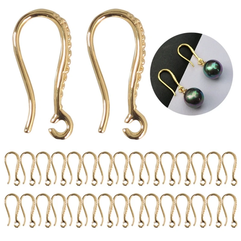 20pcs Stainless Steel metal Jewelry Earring Hooks Findings Not Allergic Ear Hook Earrings Clasps For DIY Jewelry Making