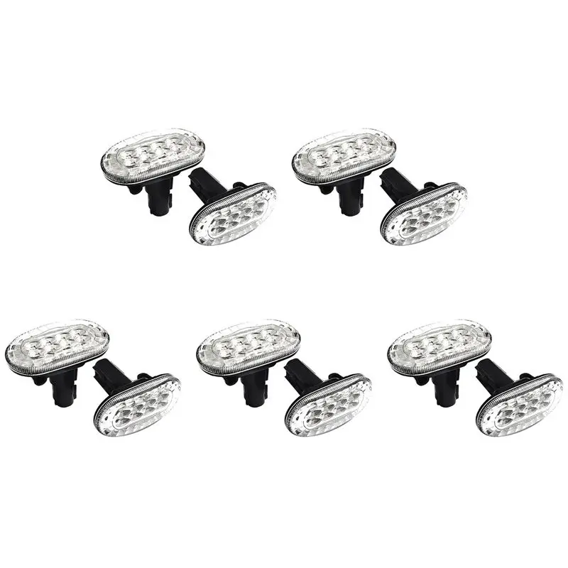 10X Amber LED Side Marker Lights For Jimny JB74 JB64 2018- Turn Signal Indicator Light Replacement, Clear