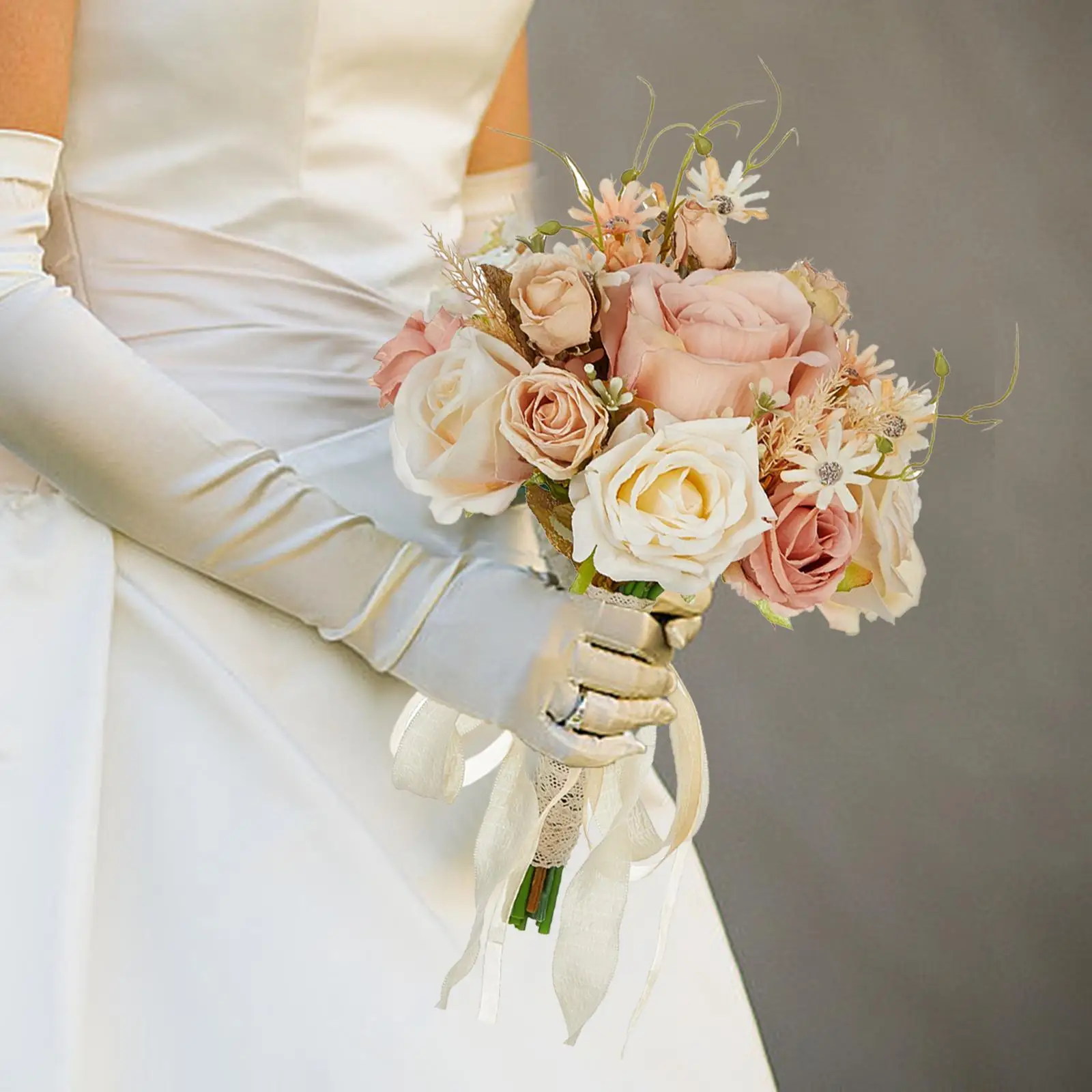 

Bridal Bouquet Elegant Decor Bridesmaid Bouquet for Anniversary Wedding Home