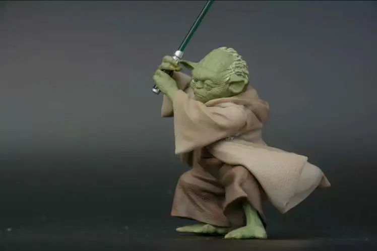 13cm Plastic Star Wars Mandalorian Master YODA with Sword Action Figure Toys - view 5